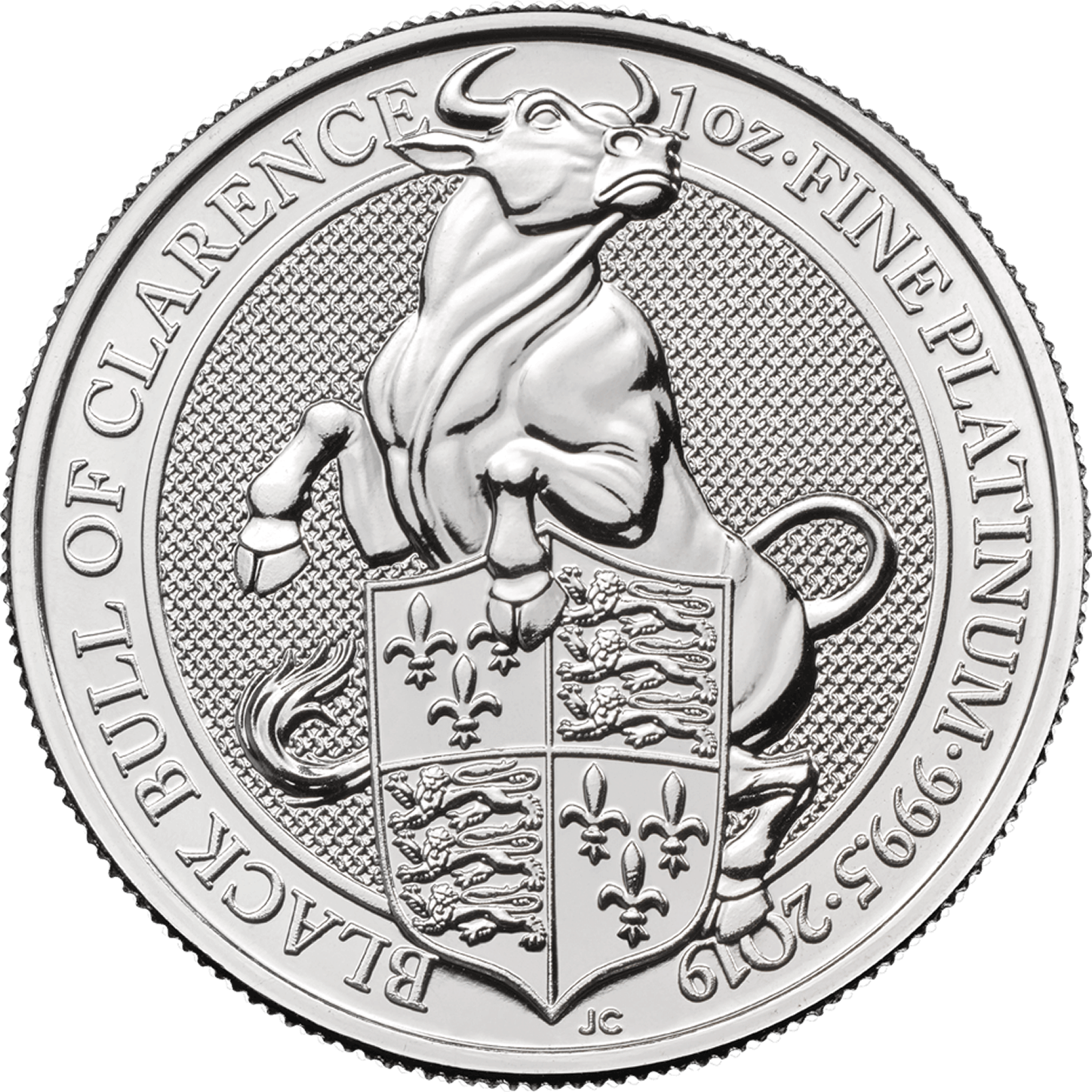 1oz Platinum Coin Queen's Beast Black Bull UK
