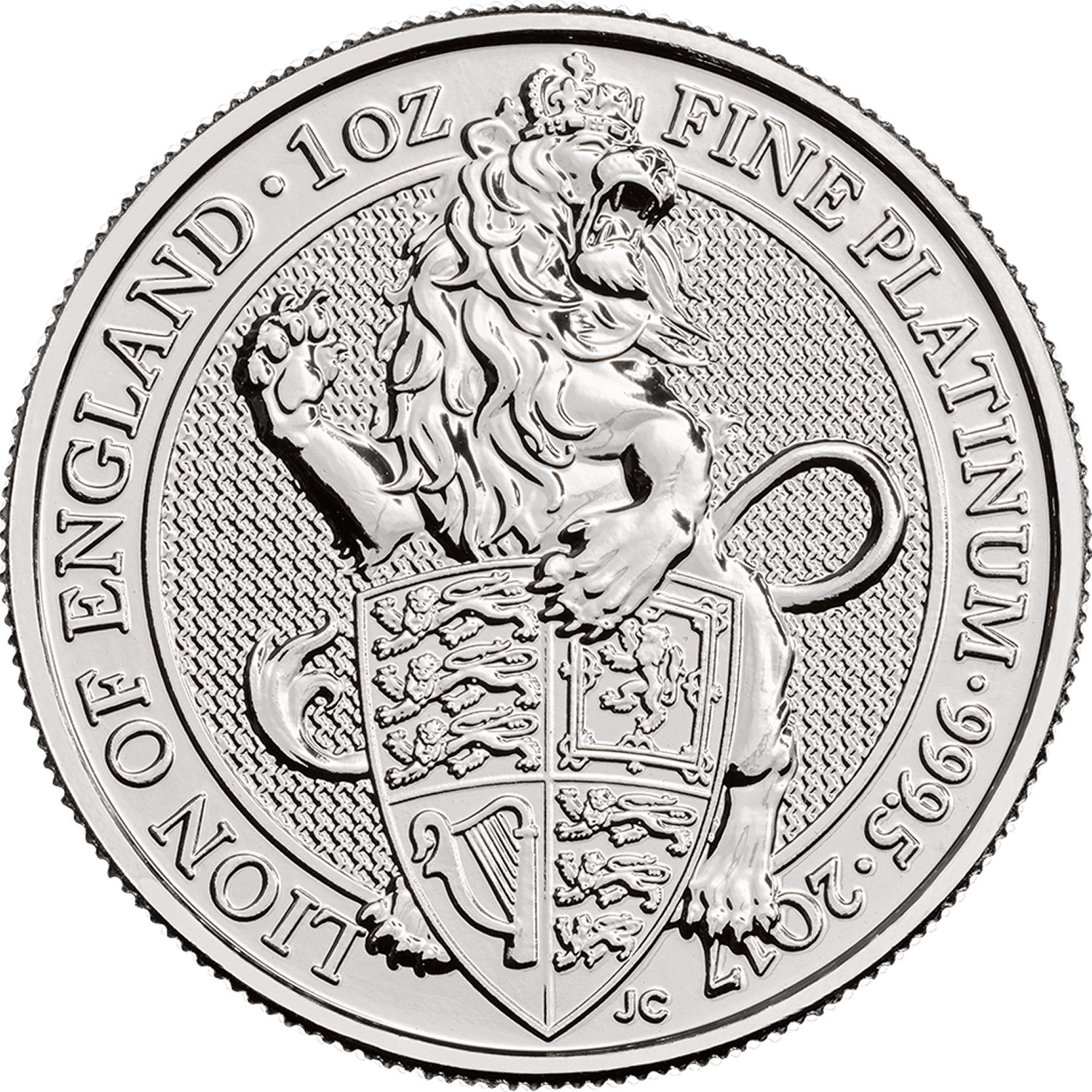 1oz Platinum Queen's Beast Lion of England UK