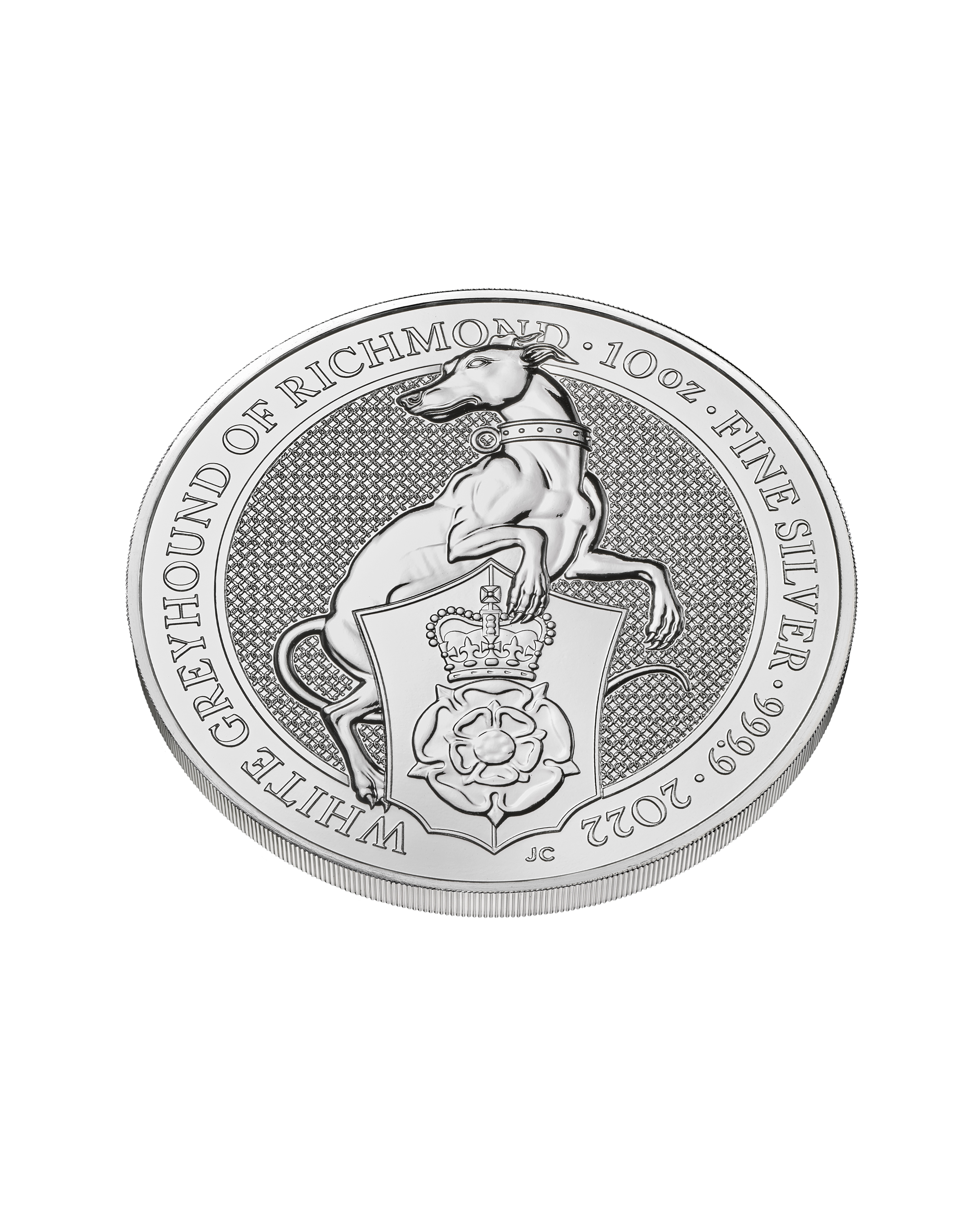 10oz Silver Coin Queen's Beast White Greyhound of Richmond UK