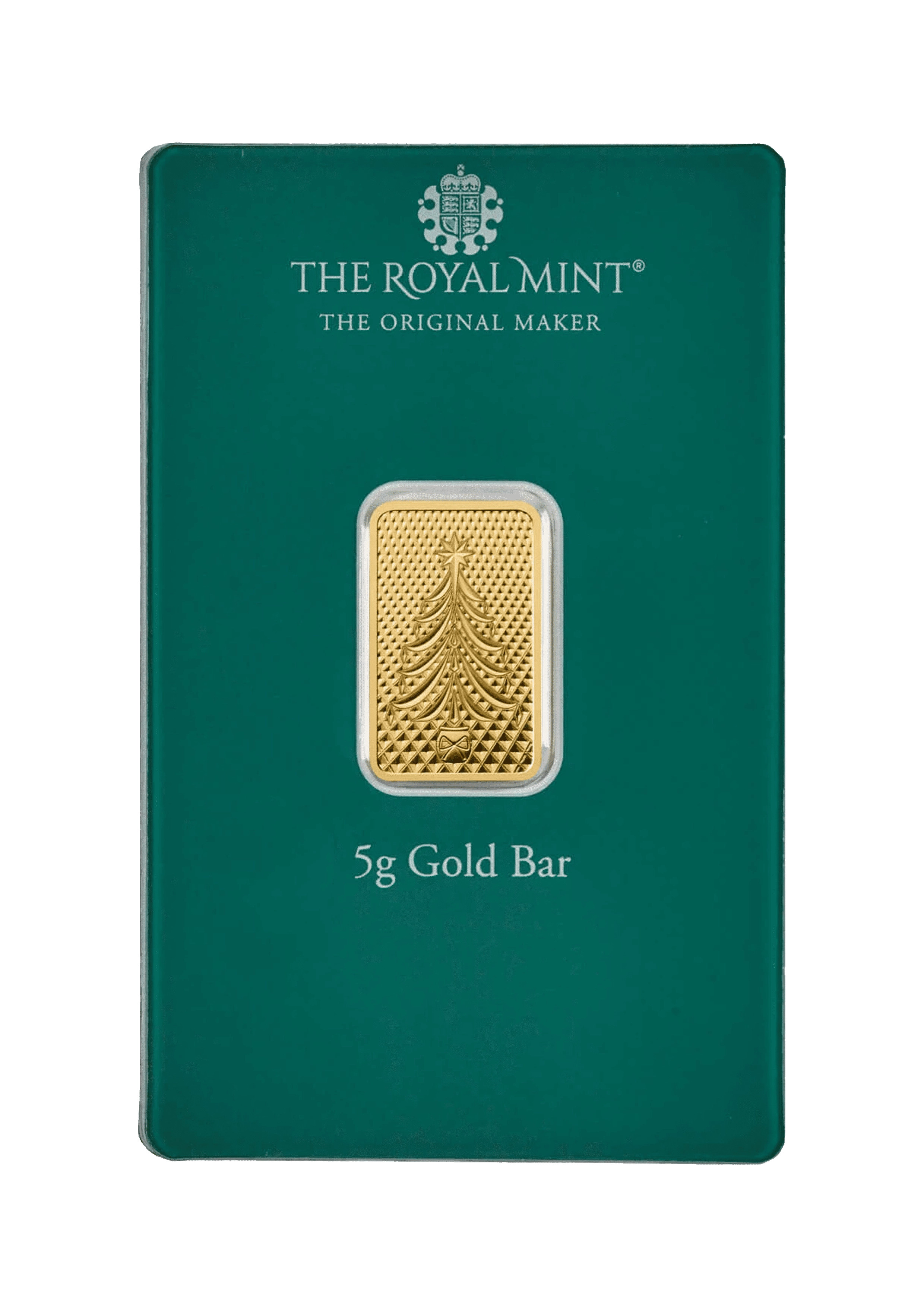 The Royal Mint 5gr Christmas Minted Gold Bar 999.9 Fine