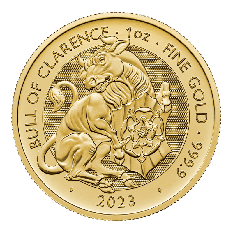 1oz Gold Coin The Royal Tudor Beasts Bull of Clarence UK