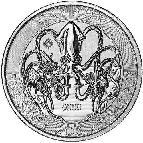 2oz Silver Coin Kraken Canada