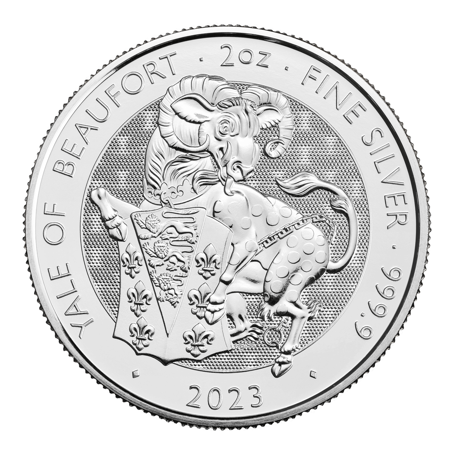2oz Silver Coin Tudor Beasts The Yale of Beaufort UK