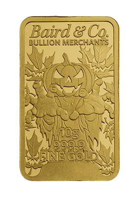 10g Gold Bar Minted 9999 Halloween