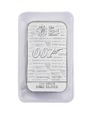 1oz Silver Royal Mint No Time To Die Bar
