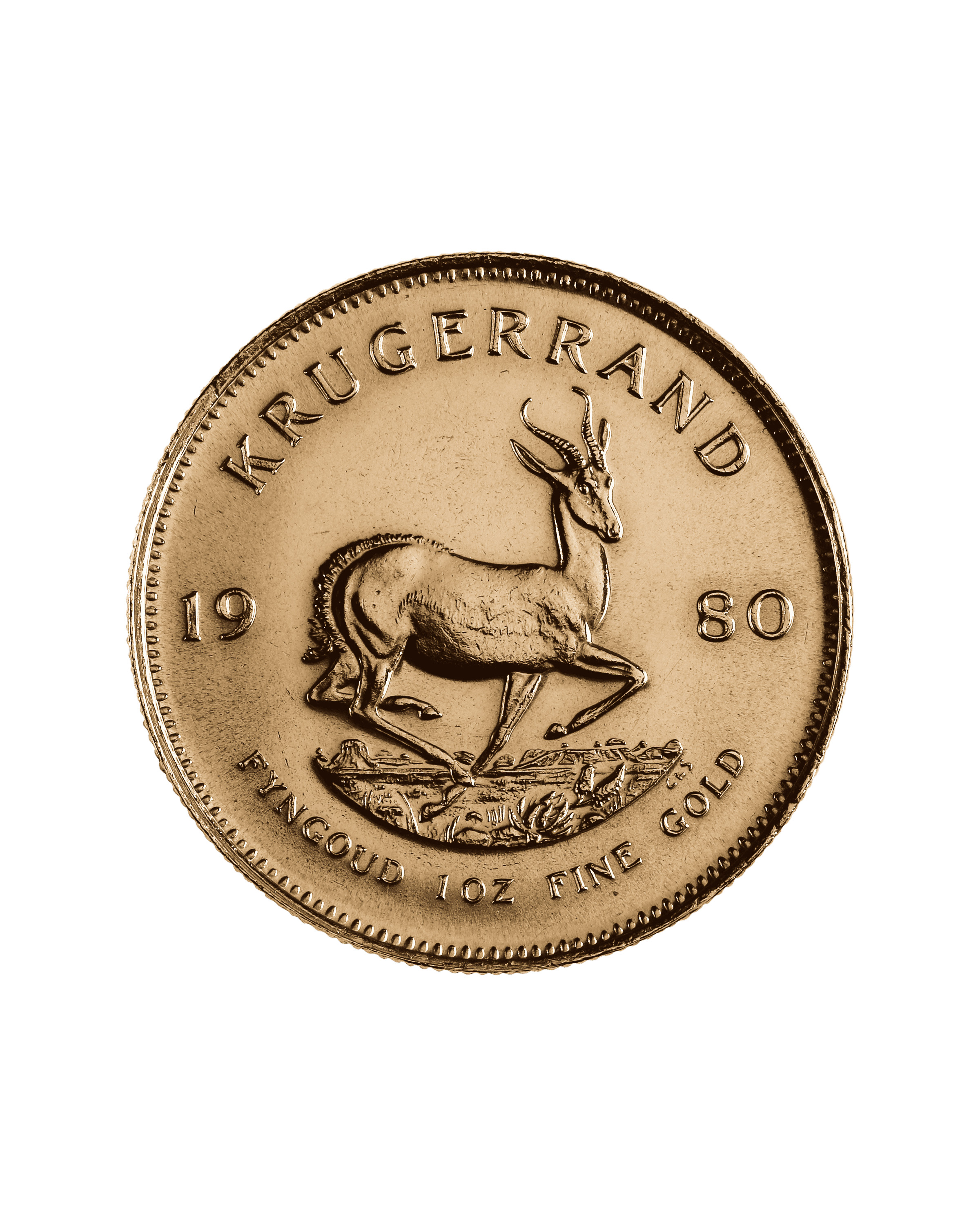 1oz Gold Coin Krugerrand 1980 South Africa 