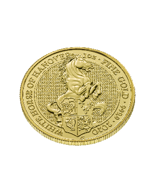 1oz Gold Coin Queen's Beast White Horse of Hanover UK