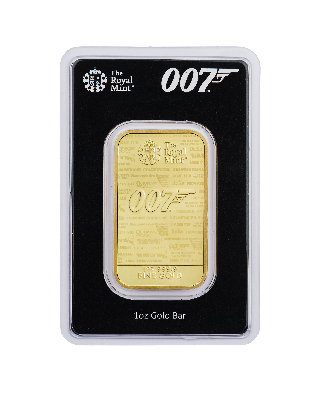 1oz Gold Bar Minted The Royal Mint James Bond