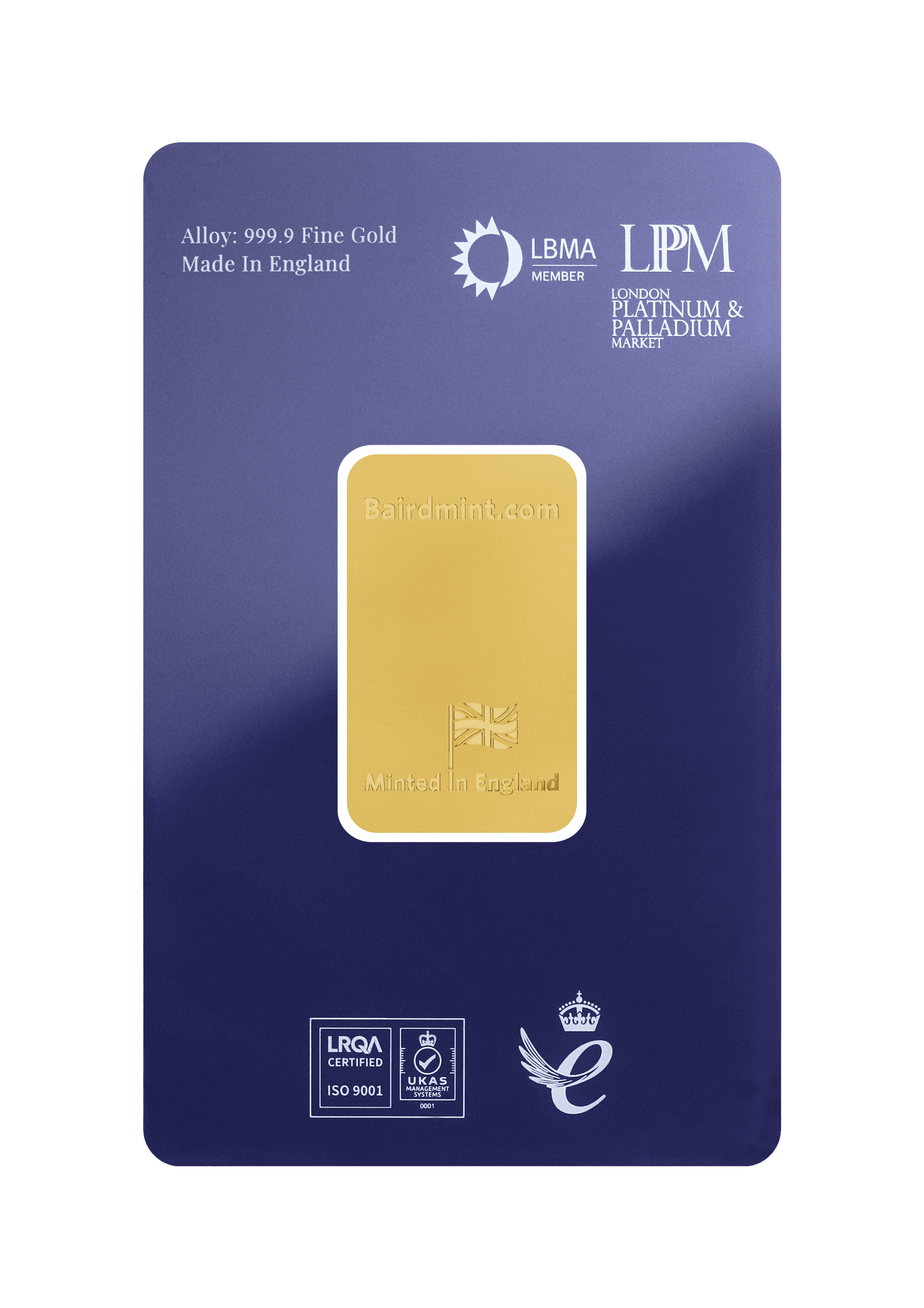 Half oz Minted Gold Bar 999.9 Fine