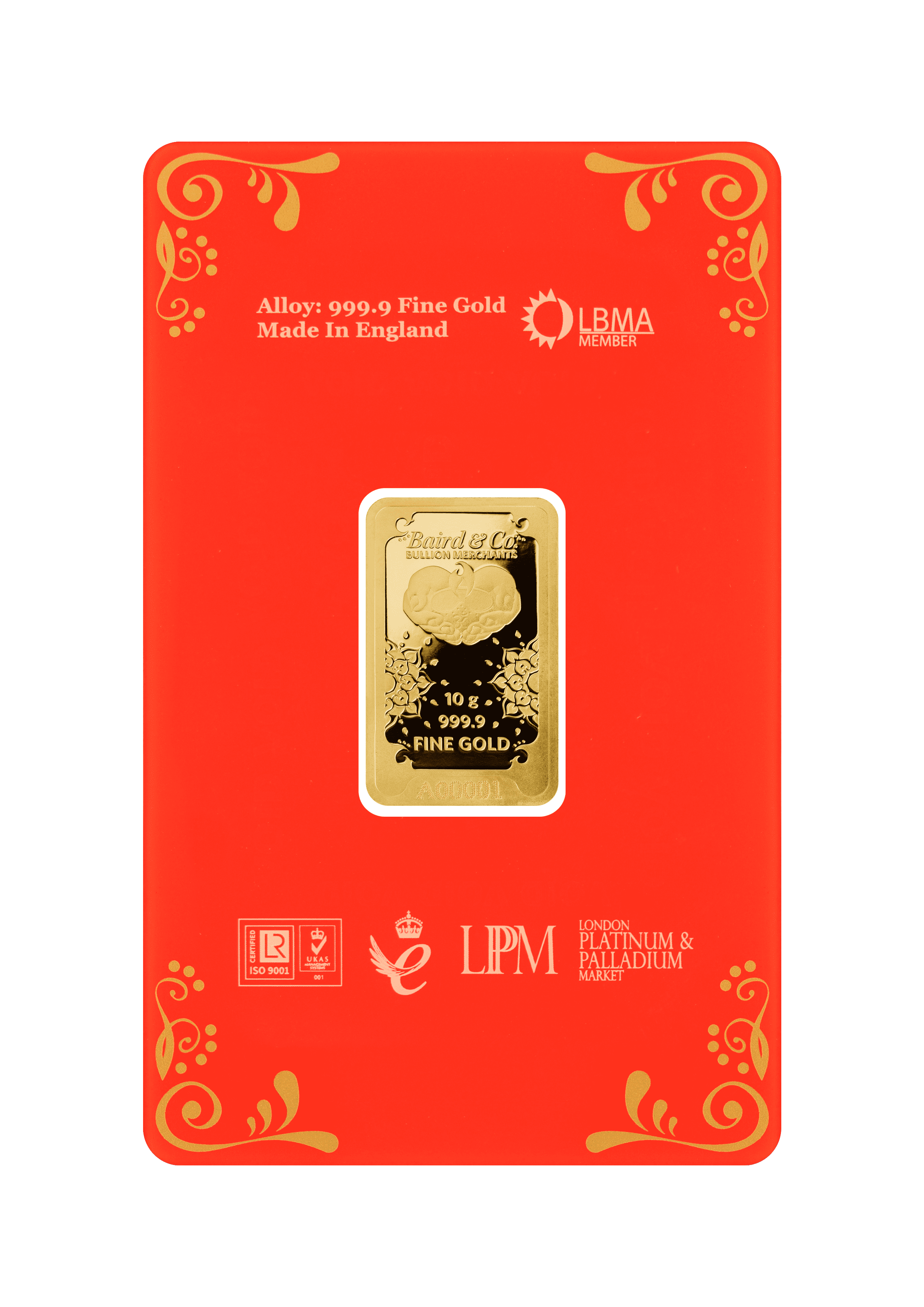10gr Minted Diwali Gold Bar 999.9 Fine