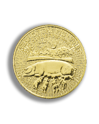 UK 1oz Gold Lunar Pig Coin