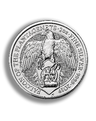 2oz Silver Coin Queen's Beast Falcon UK