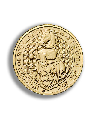 UK 1oz Gold Queen's Beast Unicorn Coin