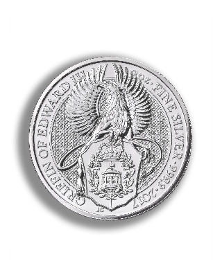 UK Silver 2 oz Queen's Beast Griffin