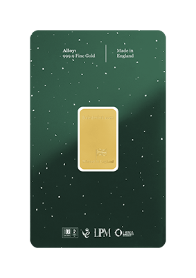 2.5gr Gold Christmas Bar .9999 Fine