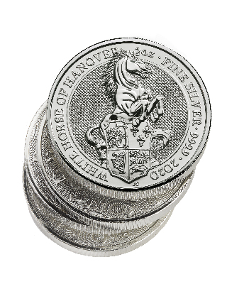 UK Silver 2oz Queen's White Horse