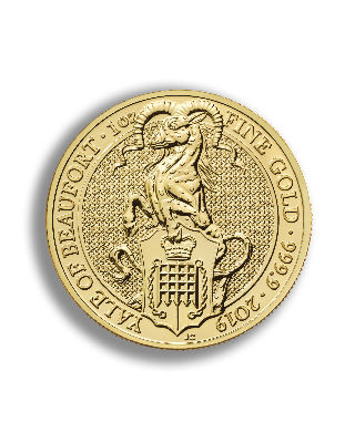 1oz Gold Coin Queen's Beast Yale of Beaufort UK