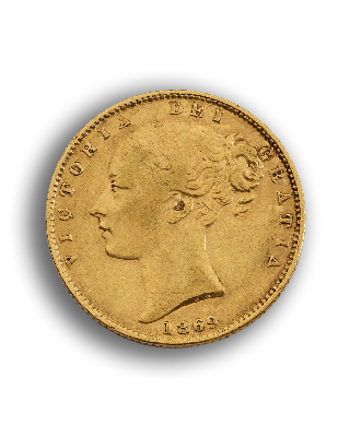 UK QV Young head Shield back sovereign
