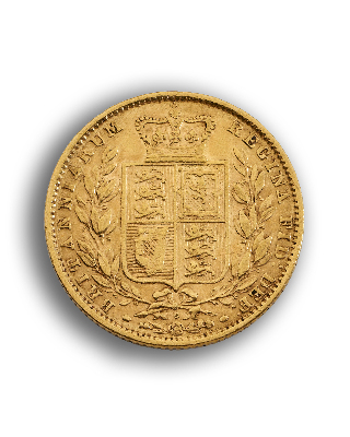 UK QV Young head Shield back sovereign
