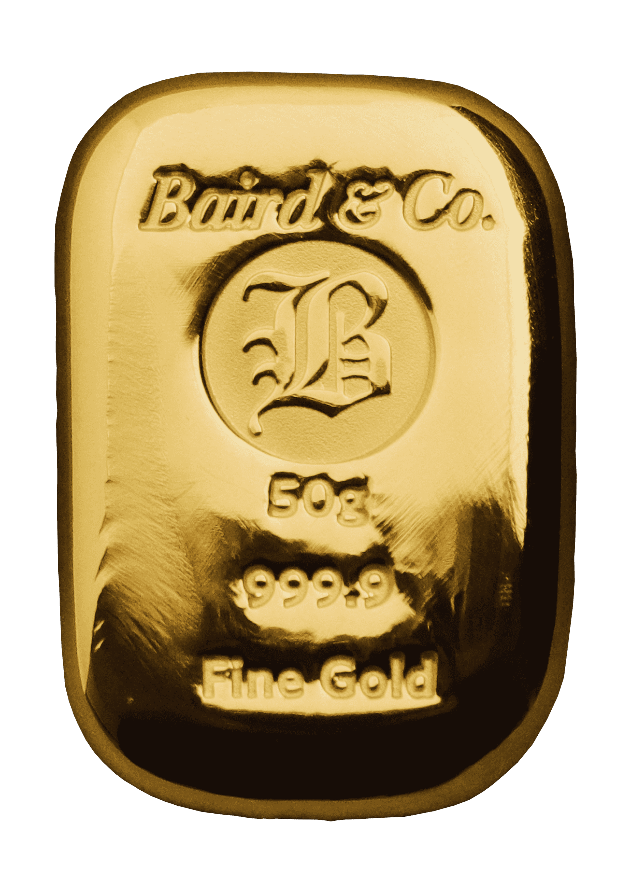 50gr Cast Gold Bar 999.9 Fine