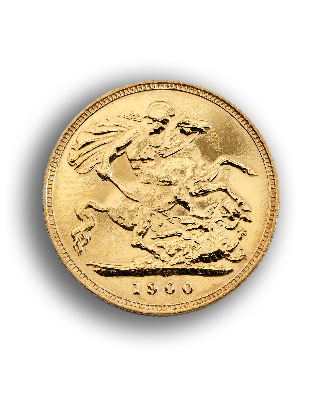 UK Half Sovereign QV Veil head