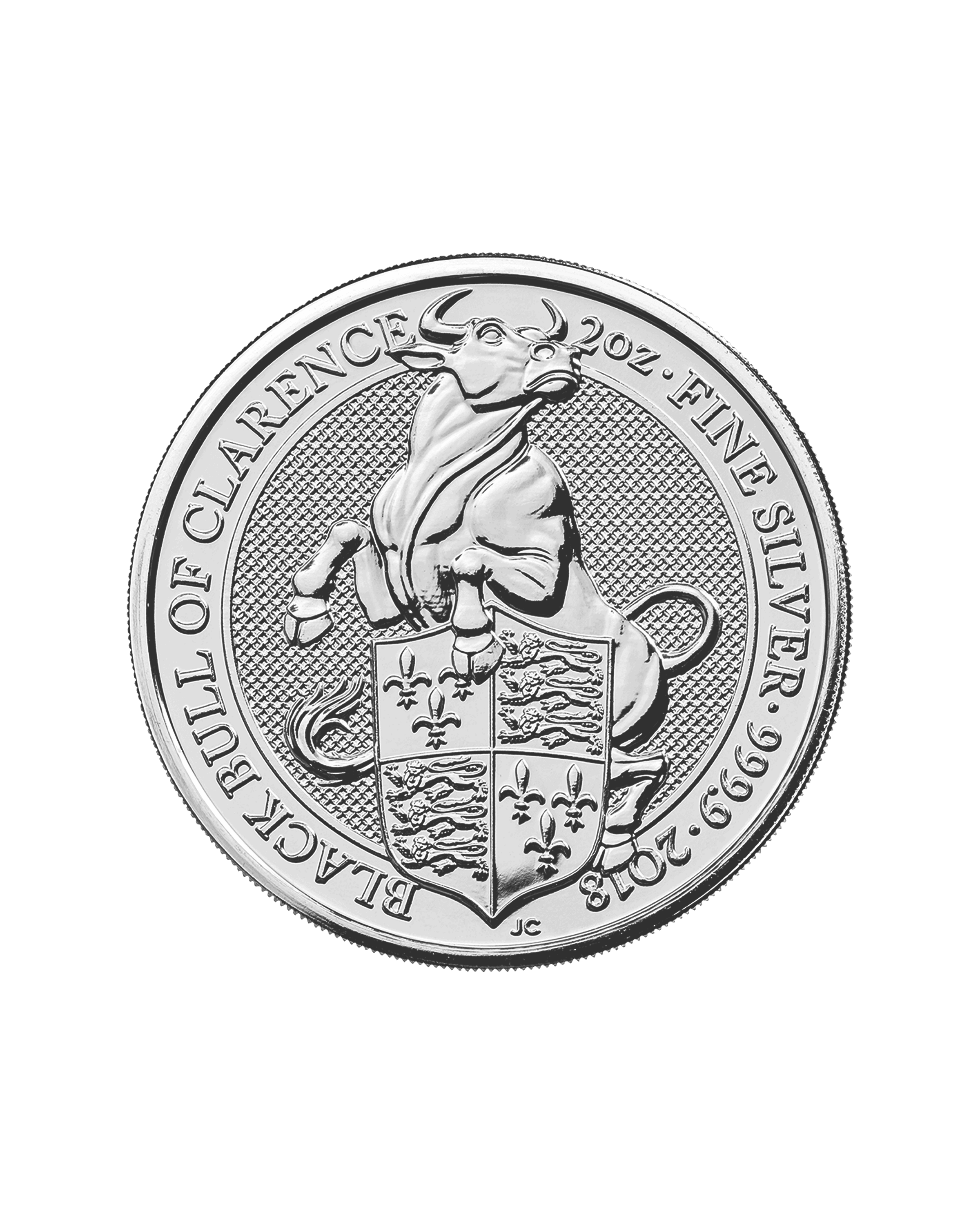 UK Silver 2oz Queen's Beast Bull